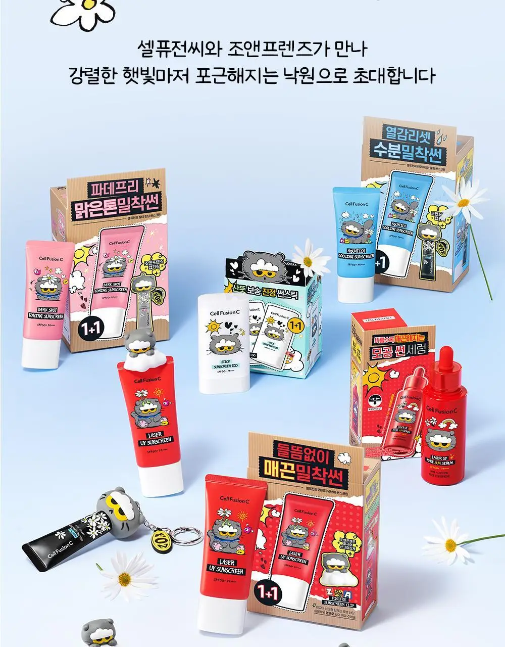 [매끈밀착썬/조앤프렌즈 콜라보] 셀퓨전씨 레이저 UV 썬스크린 35ml 더블 기획 (+조앤프렌즈 피규어 선크림 집게) 상세페이지 8